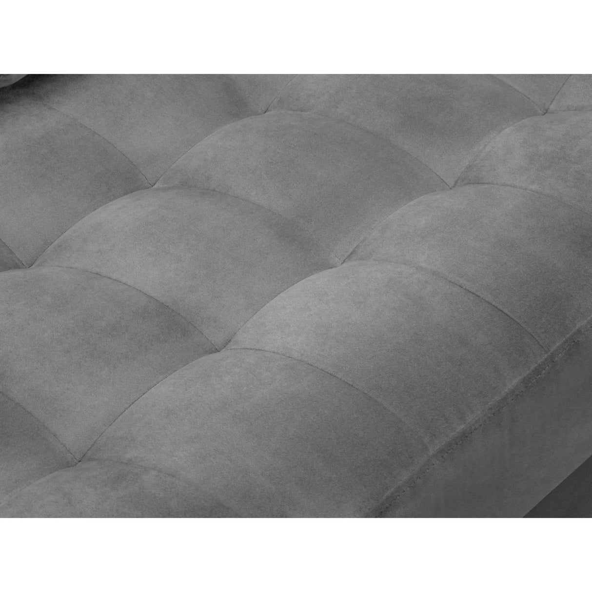 Aspen 4-Sitzer Ecksofa, Rechte Seite, aus Samt in Grau (Salvador 17), 236x170x90 cm von Cosmopolitan Design – Bild 6