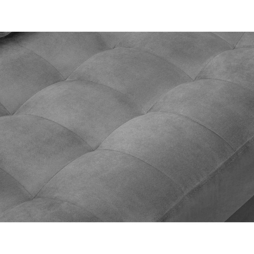 Aspen 4-Sitzer Ecksofa, Rechte Seite, aus Samt in Grau (Salvador 17), 236x170x90 cm von Cosmopolitan Design – Bild 6