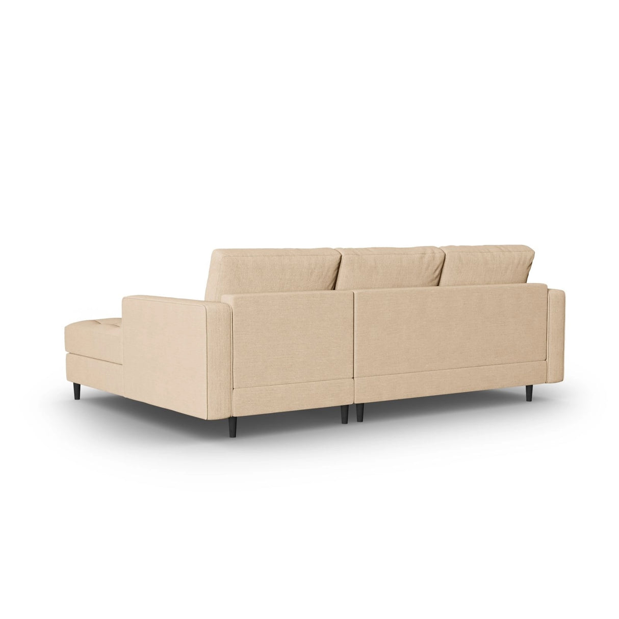 Aspen 4-Sitzer Ecksofa, Rechte Seite, aus Strukturierter Stoff in Beige (Melva 06), 236x170x90 cm von Cosmopolitan Design – Bild 4