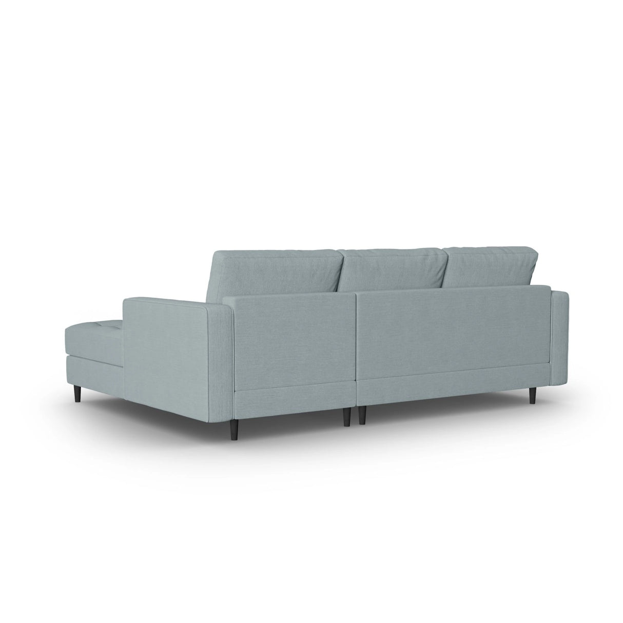 Aspen 4-Sitzer Ecksofa, Rechte Seite, aus Strukturierter Stoff in Blau (Melva 72), 236x170x90 cm von Cosmopolitan Design – Bild 4