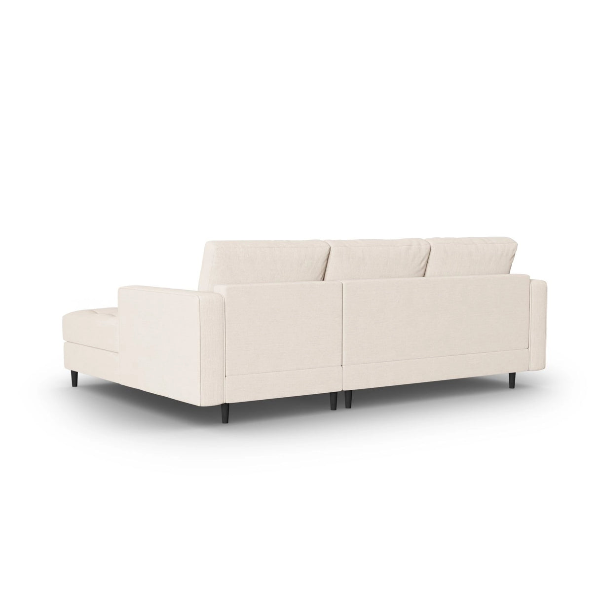 Aspen 4-Sitzer Ecksofa, Rechte Seite, aus Strukturierter Stoff in Hellbeige (Melva 02), 236x170x90 cm von Cosmopolitan Design – Bild 4