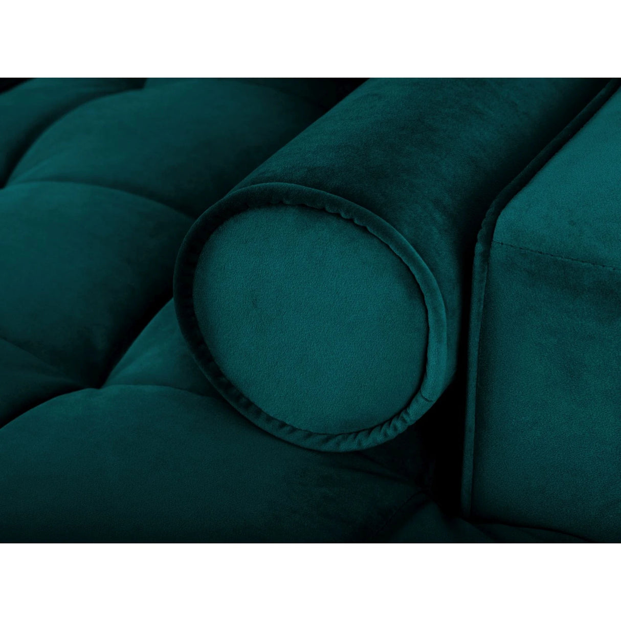 Aspen 5-Sitzer Ecksofa mit Schlaffunktion und Stauraum, Linke Seite, aus Samt in Petrol (Salvador 06), 240x175x96 cm von Cosmopolitan Design – Bild 6