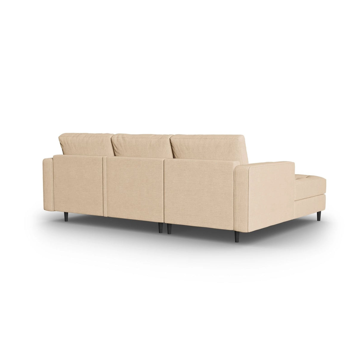 Aspen 5-Sitzer Ecksofa mit Schlaffunktion und Stauraum, Linke Seite, aus Strukturierter Stoff in Beige (Melva 06), 240x175x96 cm von Cosmopolitan Design – Bild 4