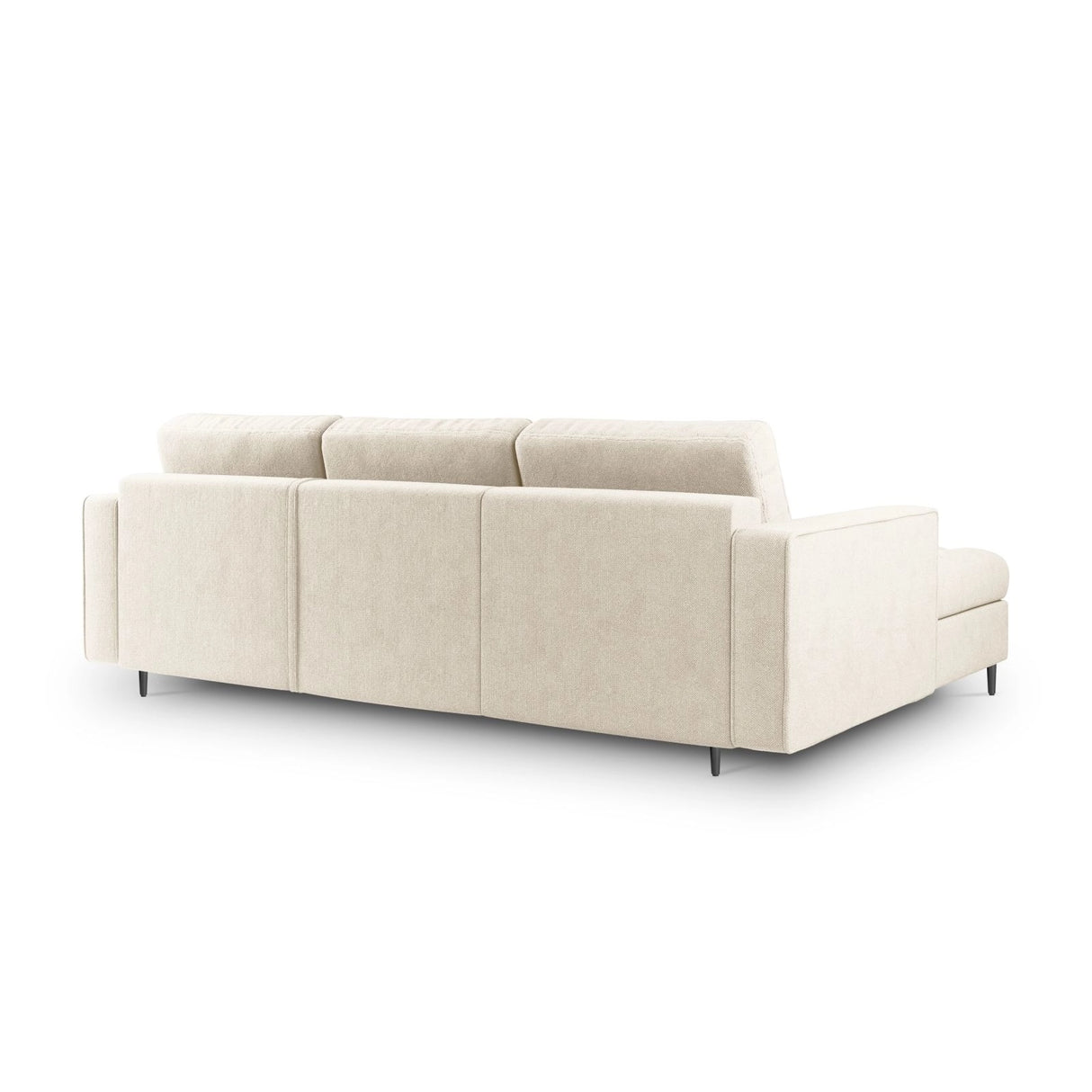 Aspen 5-Sitzer Ecksofa mit Schlaffunktion und Stauraum, Linke Seite, aus Strukturierter Stoff in Hellbeige (Positano 02), 240x175x96 cm von Cosmopolitan Design – Bild 3