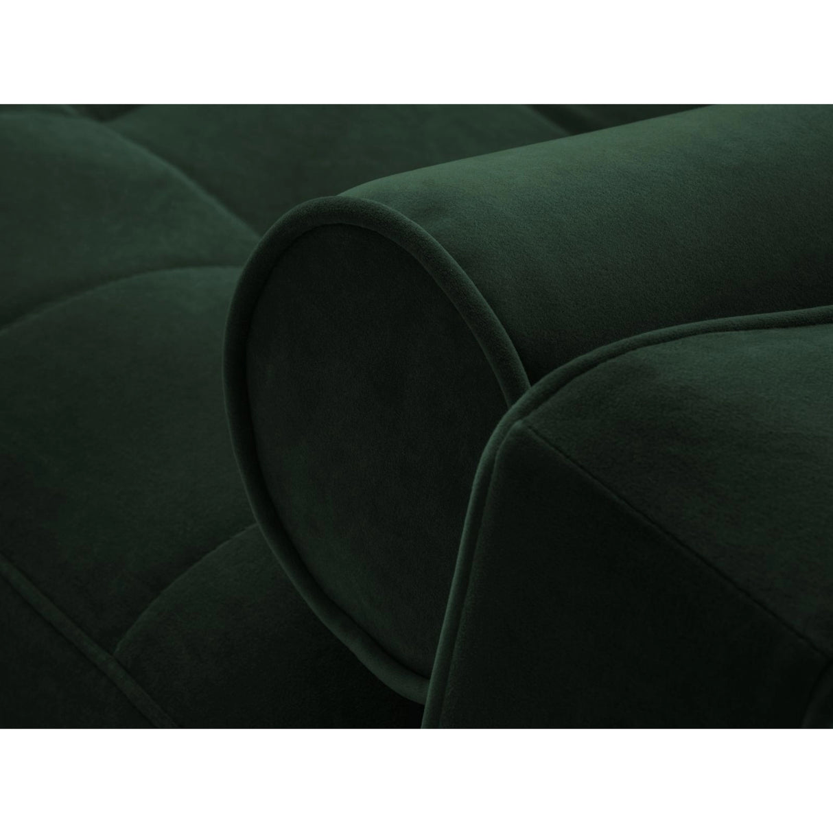 Aspen 5-Sitzer Ecksofa mit Schlaffunktion und Stauraum, Rechte Seite, aus Samt in Flaschengrün (Salvador 7), 240x175x96 cm von Cosmopolitan Design – Bild 6