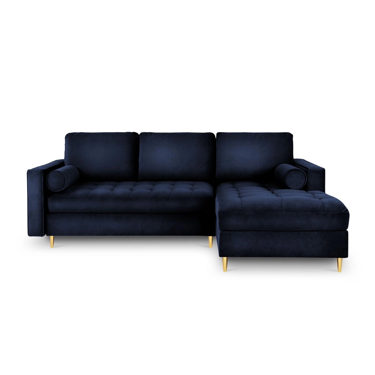 Aspen 5-Sitzer Ecksofa mit Schlaffunktion und Stauraum, Rechte Seite, aus Samt oder Strukturstoff, 240x175x96 cm von Cosmopolitan Design – Bild 3
