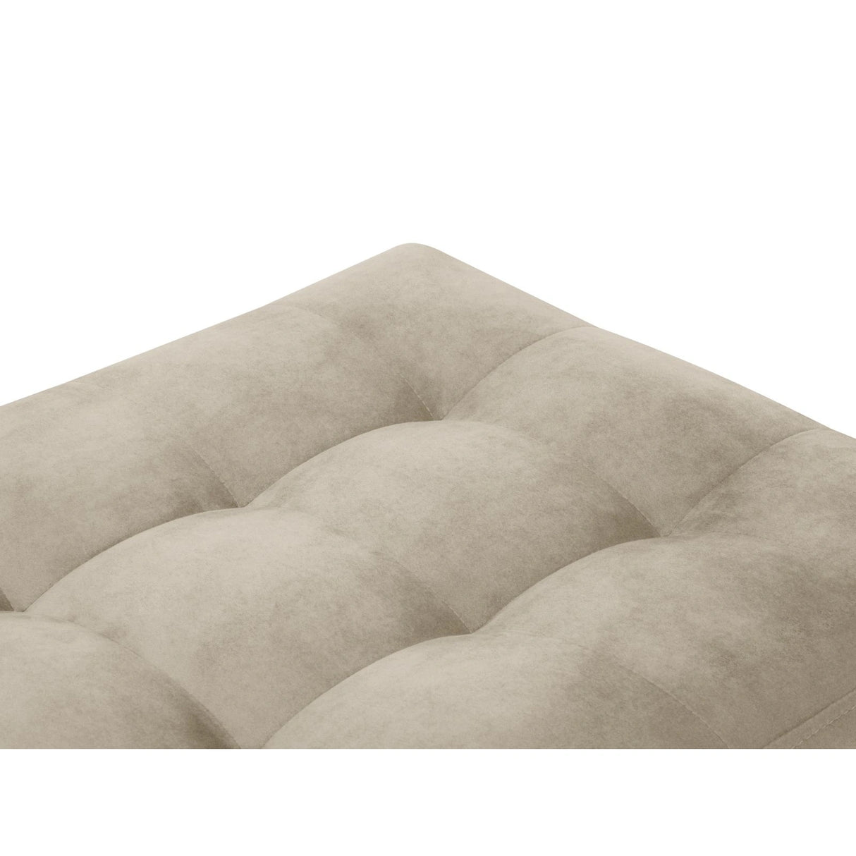 Aspen Pouf aus Samt in Dunkelbeige (Salvador 2), 60x70x46 cm von Cosmopolitan Design – Bild 3