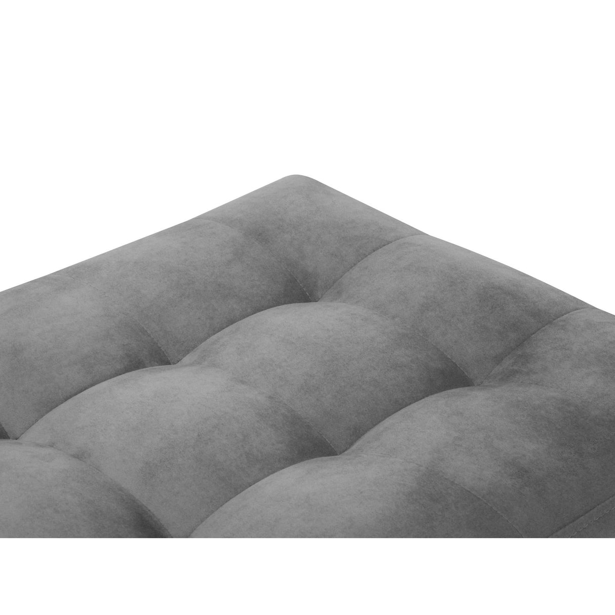 Aspen Pouf aus Samt in Grau (Salvador 17), 60x70x46 cm von Cosmopolitan Design – Bild 3