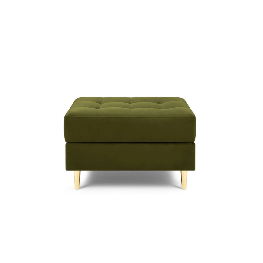 Aspen Pouf aus Samt in Grün (Salvador 8), 60x70x46 cm von Cosmopolitan Design – Bild 2