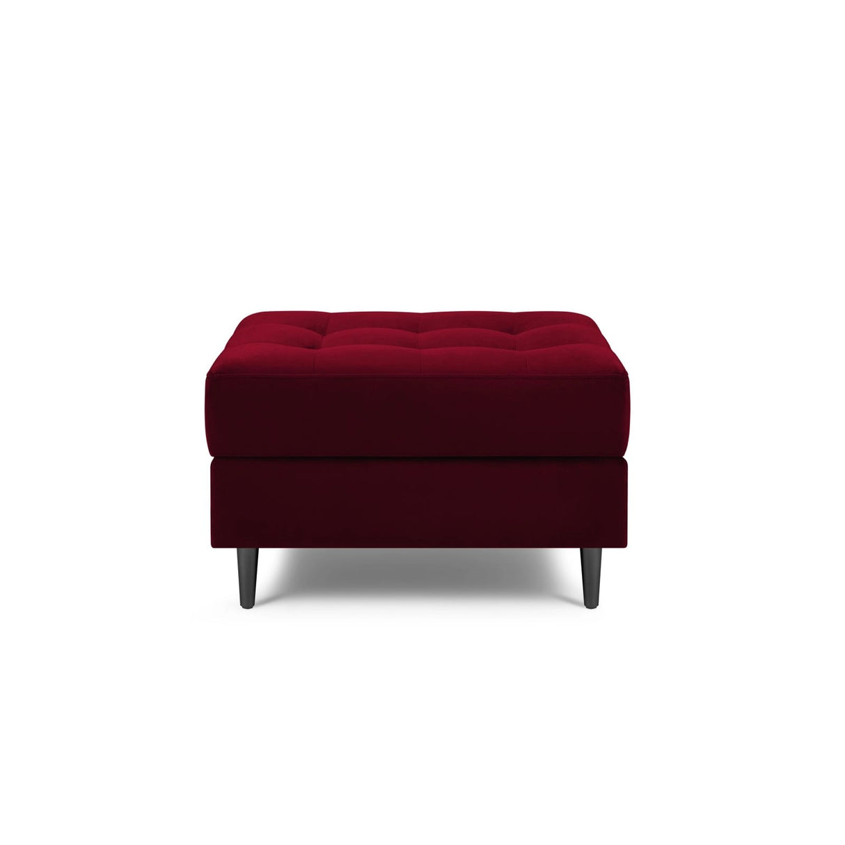 Aspen Pouf aus Samt in Rot (Salvador 13), 60x70x46 cm von Cosmopolitan Design – Bild 2