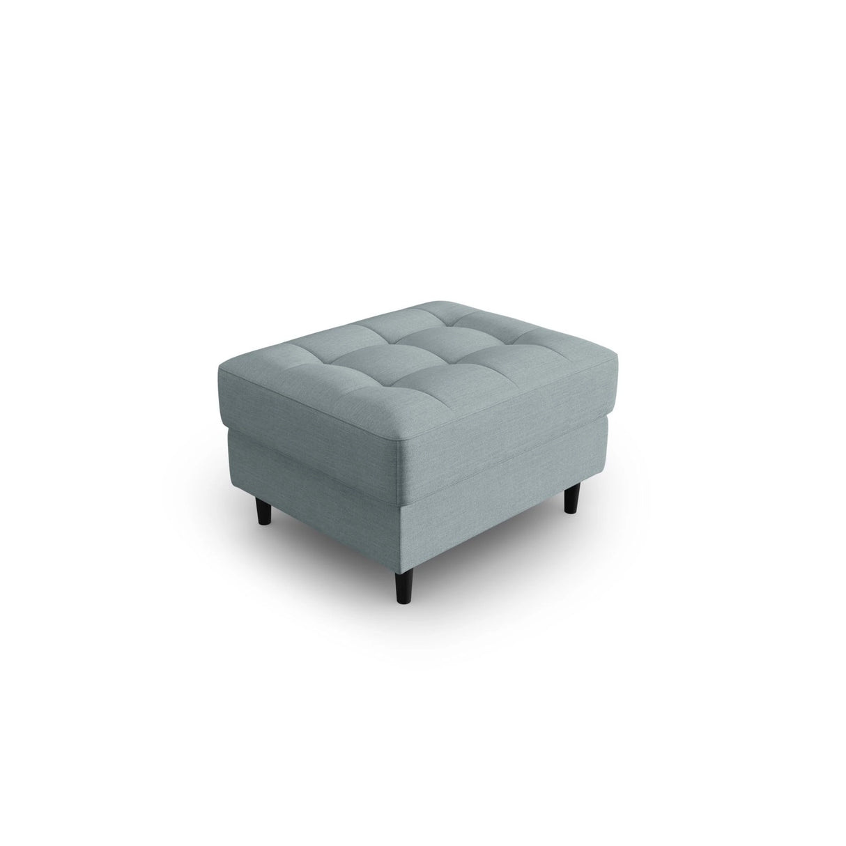 Aspen Pouf aus Strukturierter Stoff in Blau (Melva 72), 60x70x46 cm von Cosmopolitan Design – Bild 2