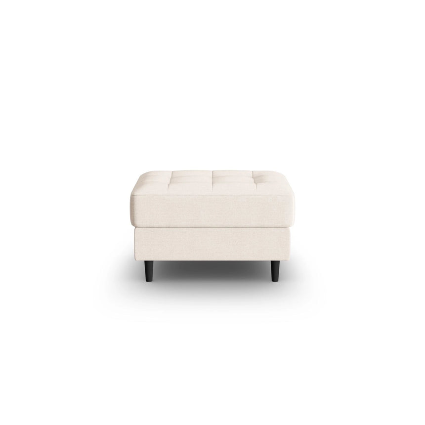 Aspen Pouf aus Strukturierter Stoff in Hellbeige (Melva 02), 60x70x46 cm von Cosmopolitan Design – Bild 1