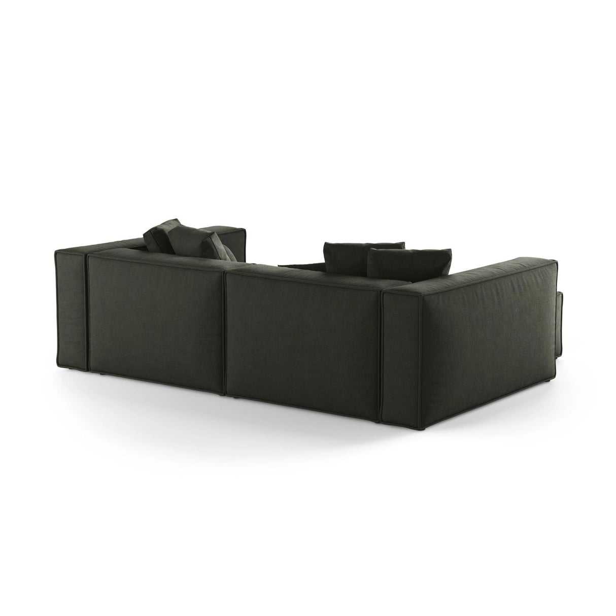 Aveiro 3-Sitzer Ecksofa, Linke Seite, aus Strukturierter Stoff in Moosgrün (Liberty 12), 254x167x86 cm von Cosmopolitan Design – Bild 3