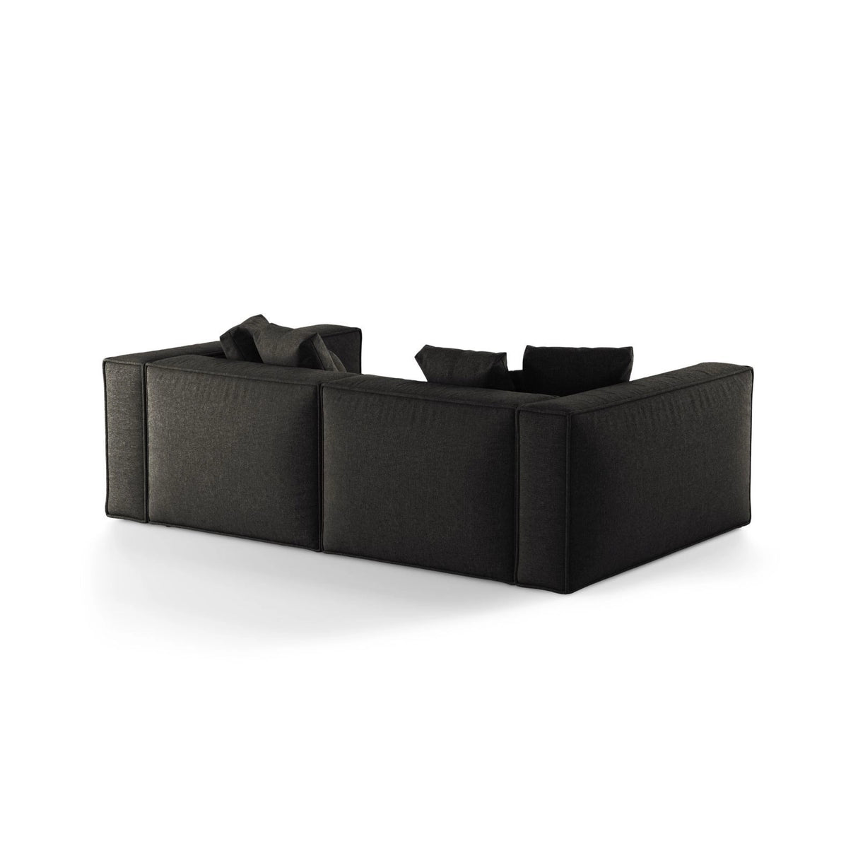 Aveiro 4-Sitzer Sofa aus Chenille in Anthrazit (Eden 21 Black), 236x118x86 cm von Cosmopolitan Design – Bild 3
