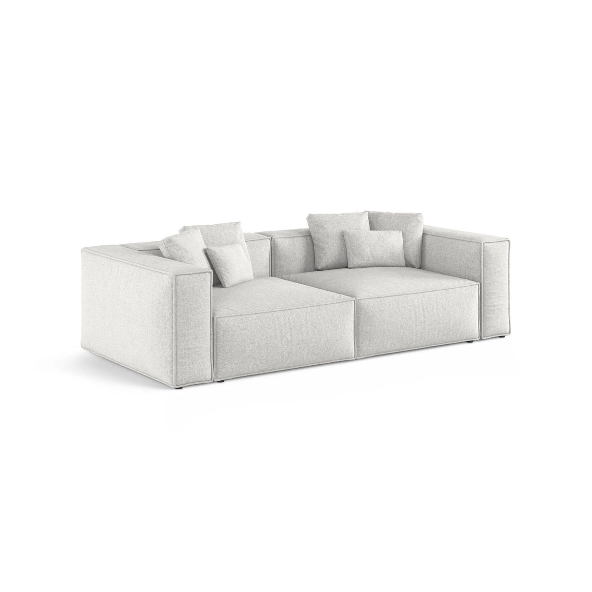 Aveiro 4-Sitzer Sofa aus Chenille in Silber (Eden 17 Silver), 236x118x86 cm von Cosmopolitan Design – Bild 2
