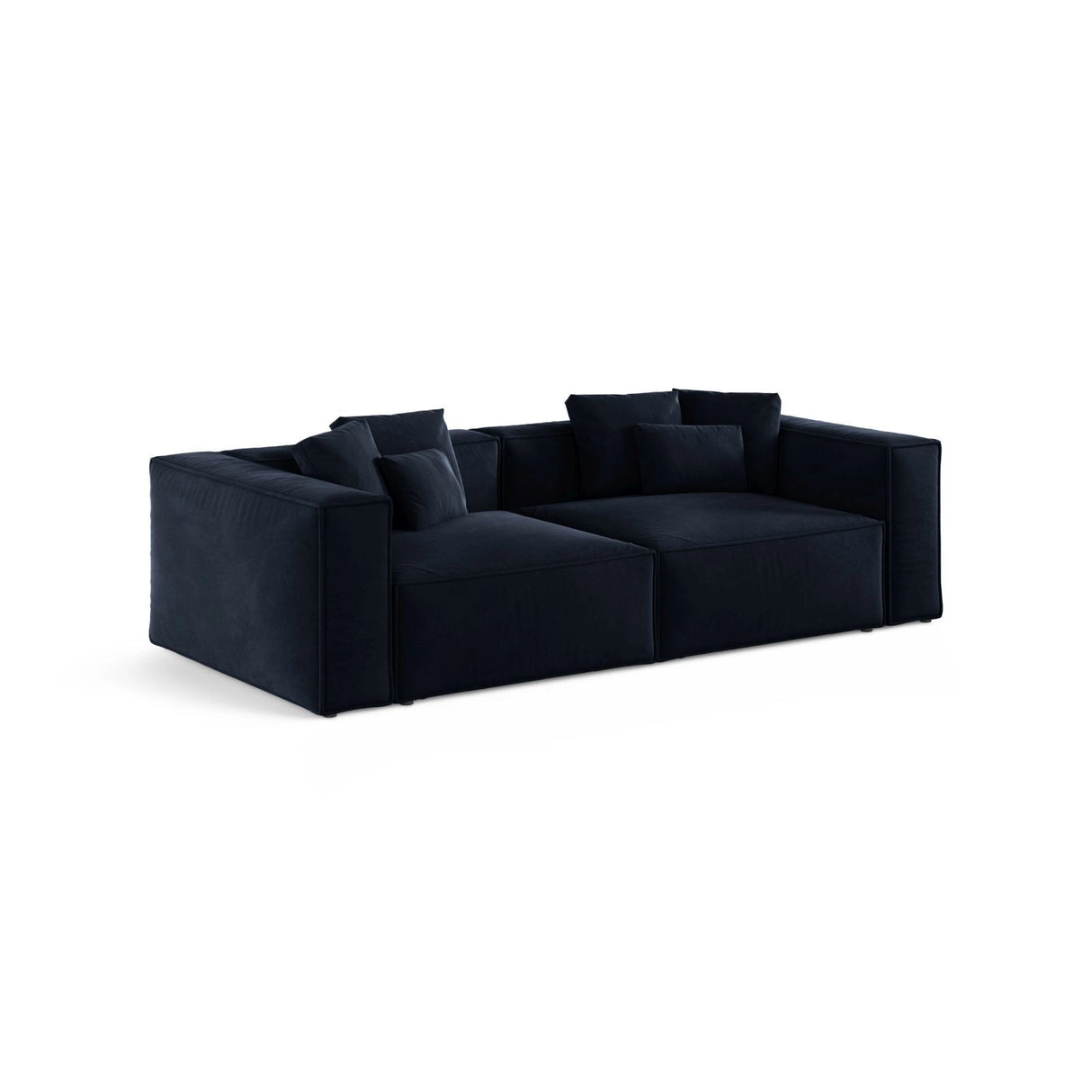 Aveiro 4-Sitzer Sofa aus Samt in Königsblau (Casino Deep Blue), 236x118x86 cm von Cosmopolitan Design – Bild 2