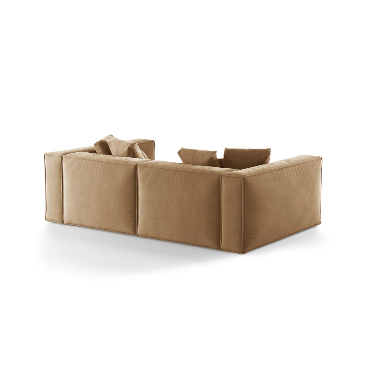 Aveiro 4-Sitzer Sofa aus Samt in Sand (Casino Lion), 236x118x86 cm von Cosmopolitan Design – Bild 3