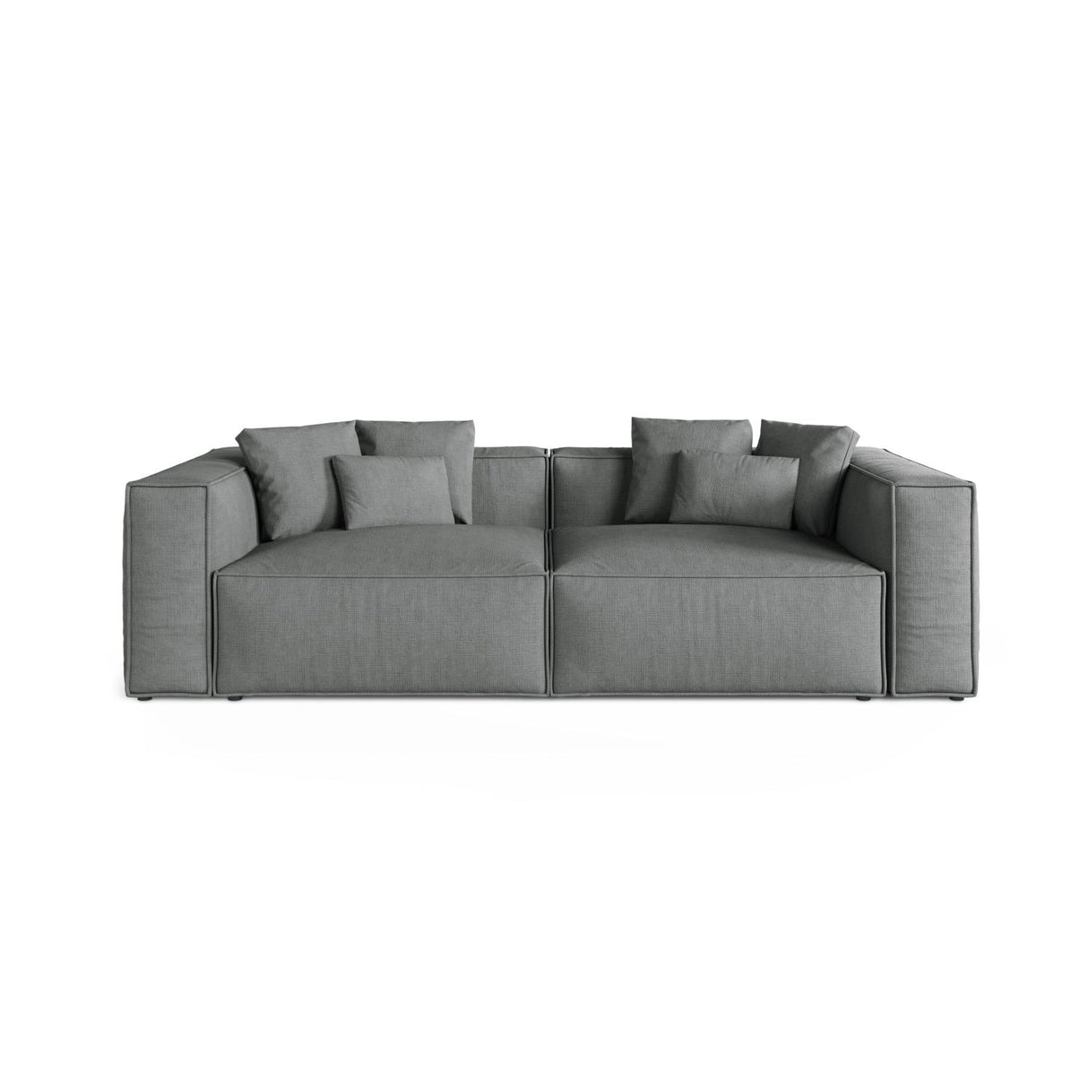 Aveiro 4-Sitzer Sofa aus Strukturierter Stoff in Grau (Liberty 20), 236x118x86 cm von Cosmopolitan Design – Bild 1