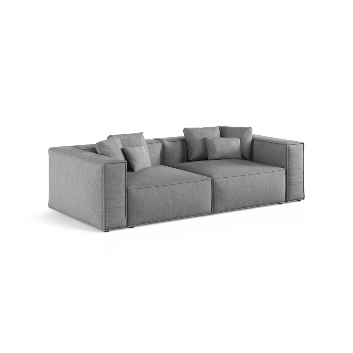 Aveiro 4-Sitzer Sofa aus Strukturierter Stoff in Grau (Liberty 20), 236x118x86 cm von Cosmopolitan Design – Bild 2