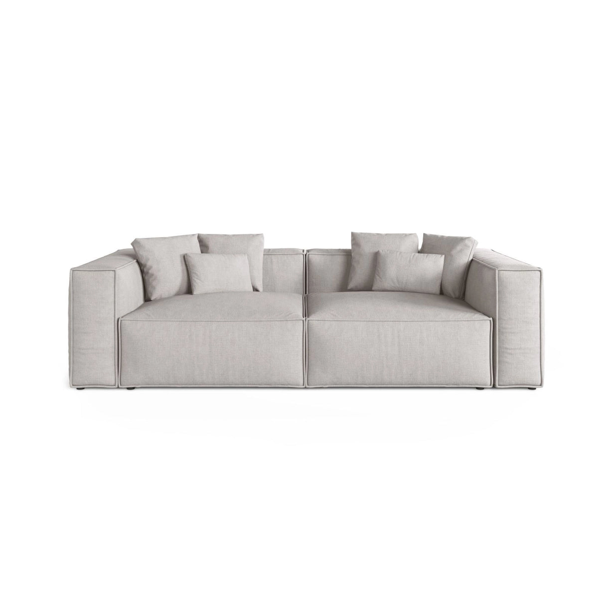 Aveiro 4-Sitzer Sofa aus Strukturierter Stoff in Hellgrau (Liberty 18), 236x118x86 cm von Cosmopolitan Design – Bild 1