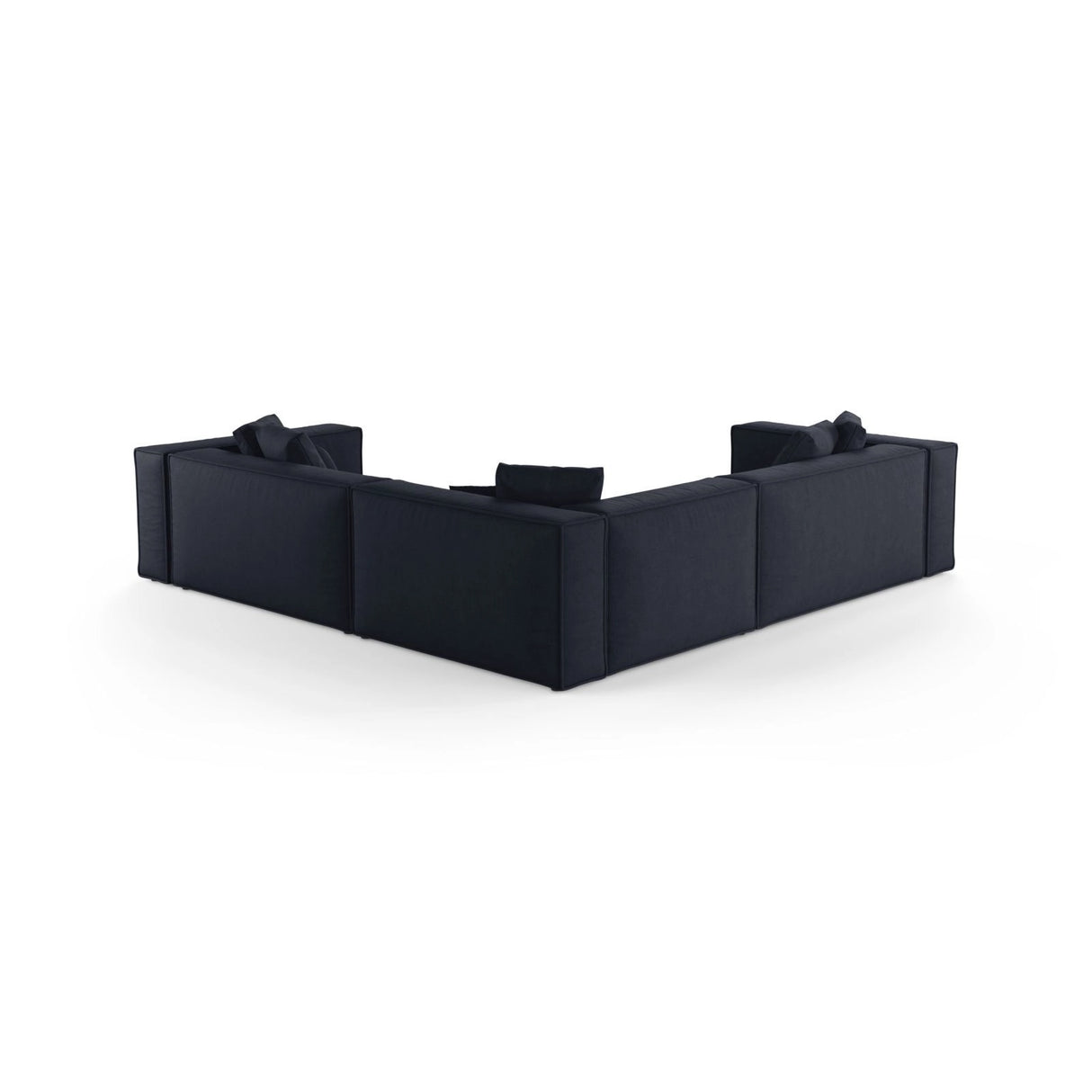 Aveiro 5-Sitzer Ecksofa, symmetrisch, aus Strukturierter Stoff in Marineblau (Liberty 15), 268x268x86 cm von Cosmopolitan Design – Bild 3