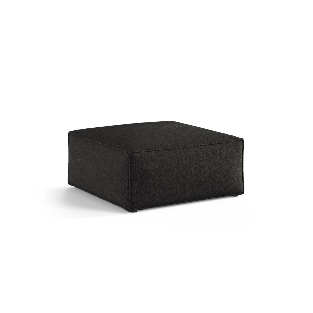 Aveiro Pouf aus Chenille in Anthrazit (Eden 21 Black), 75x75x41 cm von Cosmopolitan Design – Bild 2