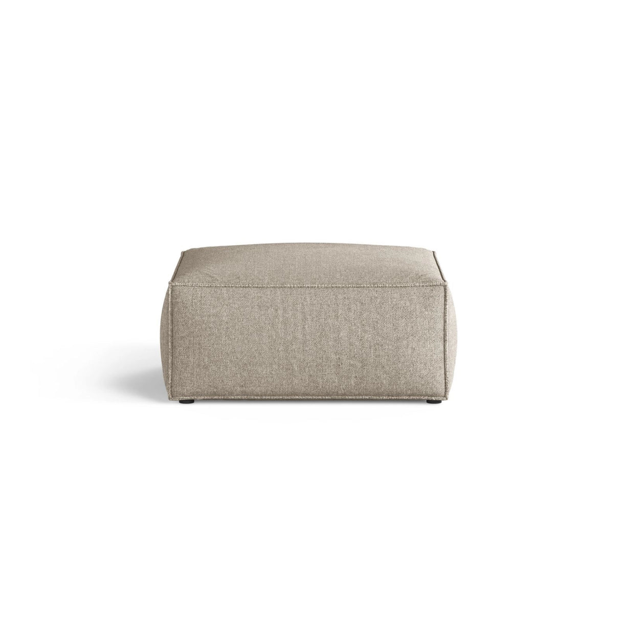 Aveiro Pouf aus Chenille in Dunkelbeige (Eden 4 Beige), 75x75x41 cm von Cosmopolitan Design – Bild 1