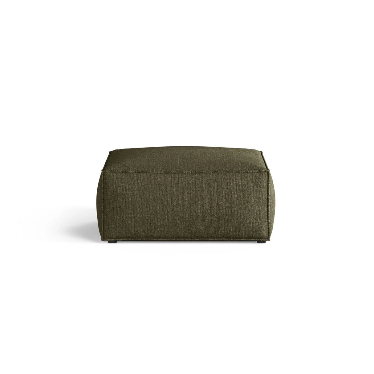 Aveiro Pouf aus Chenille in Grün (Eden 12 Olive), 75x75x41 cm von Cosmopolitan Design – Bild 1