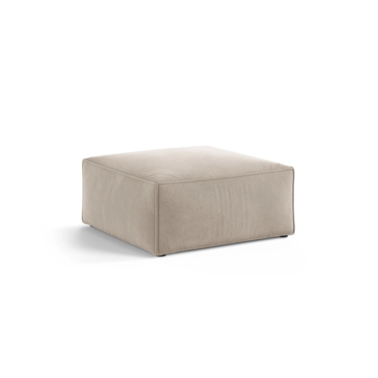 Aveiro Pouf aus Samt, Chenille oder Strukturstoff, 75x75x41 cm von Cosmopolitan Design – Bild 2