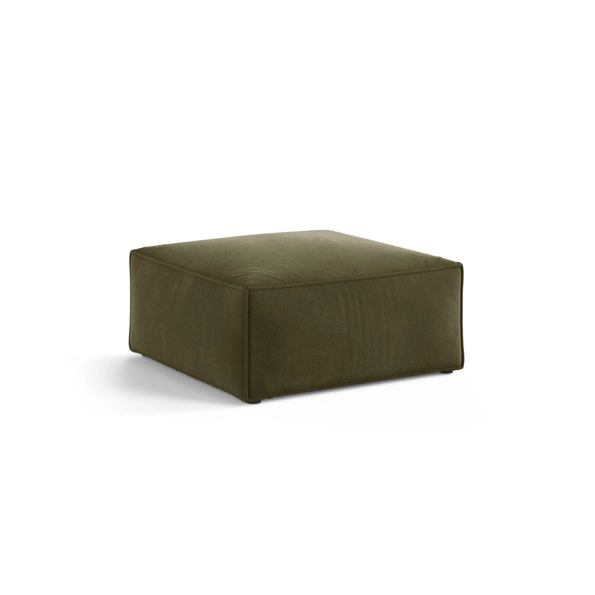 Aveiro Pouf aus Samt in Hellgrün (Casino Forest), 75x75x41 cm von Cosmopolitan Design – Bild 2