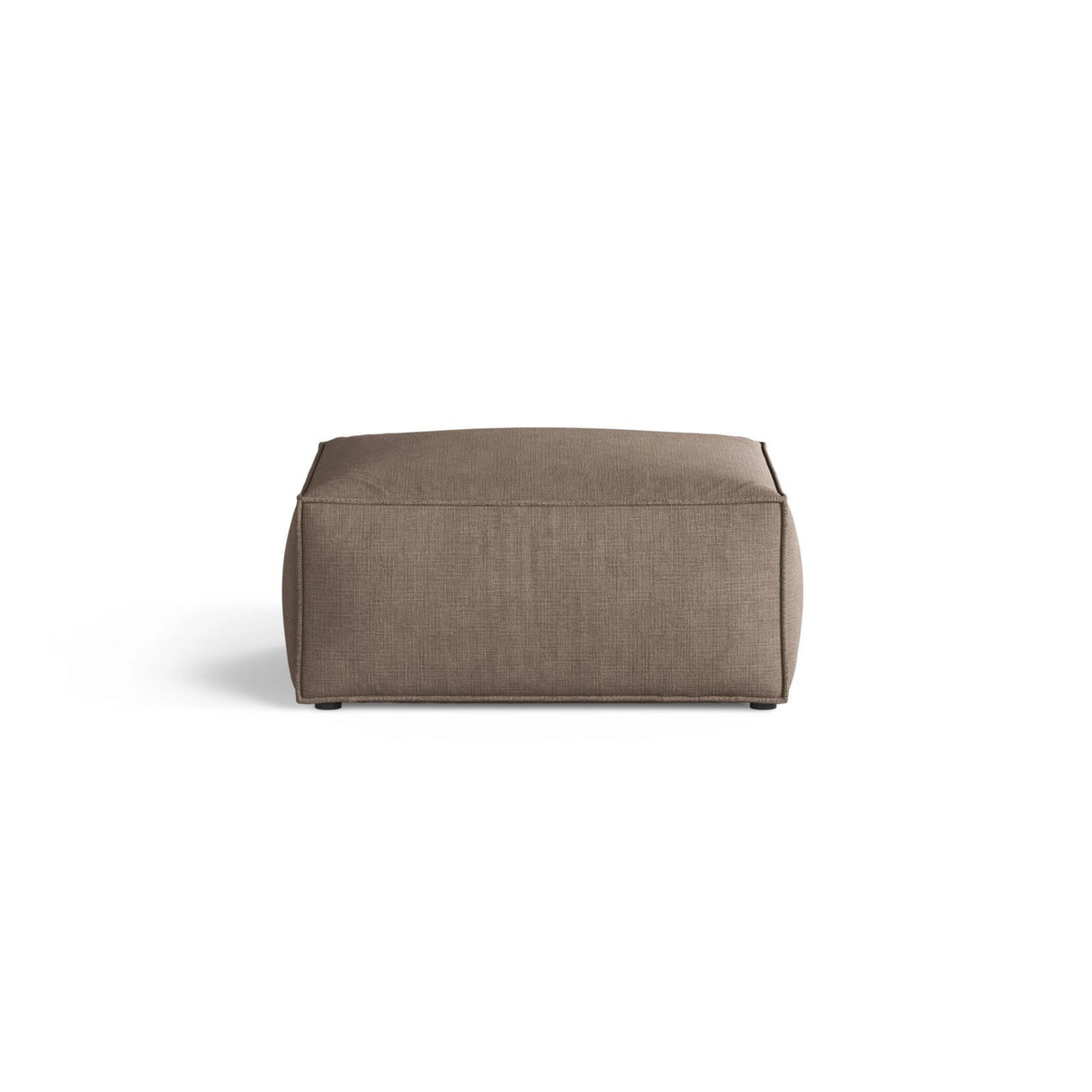 Aveiro Pouf aus Strukturierter Stoff in Cappuccino (Liberty 5), 75x75x41 cm von Cosmopolitan Design – Bild 1