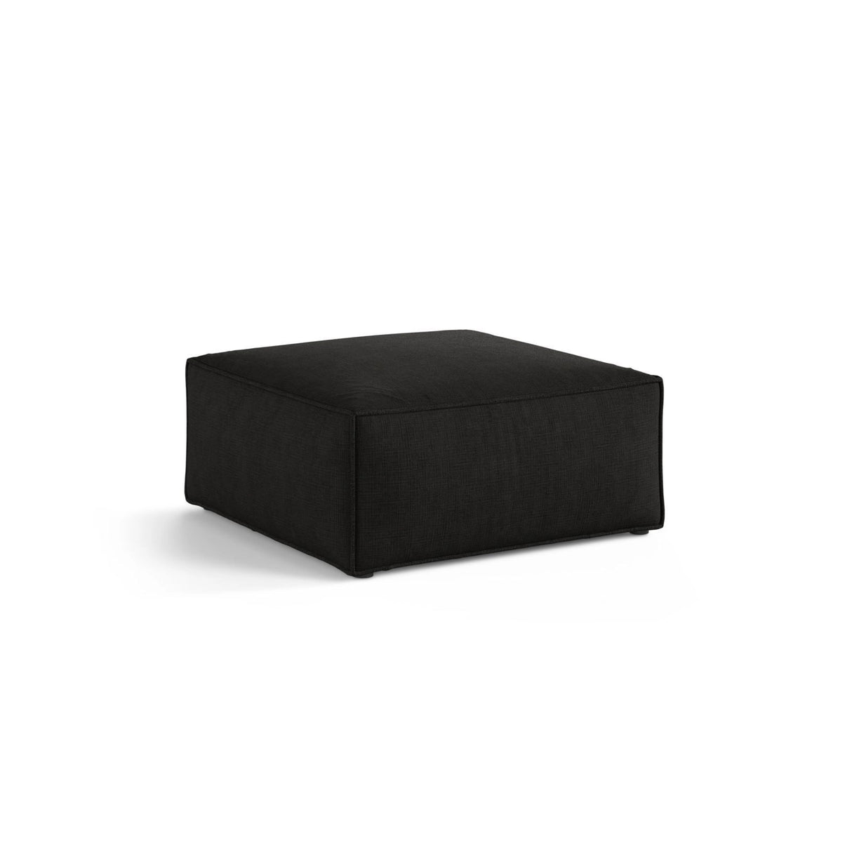 Aveiro Pouf aus Strukturierter Stoff in Schwarz (Liberty 22), 75x75x41 cm von Cosmopolitan Design – Bild 2