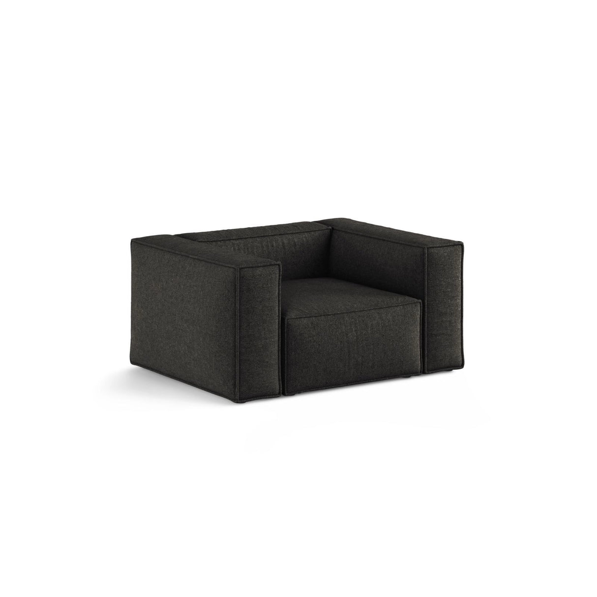 Aveiro Sessel aus Chenille in Anthrazit (Eden 21 Black), 114x90x71 cm von Cosmopolitan Design – Bild 2