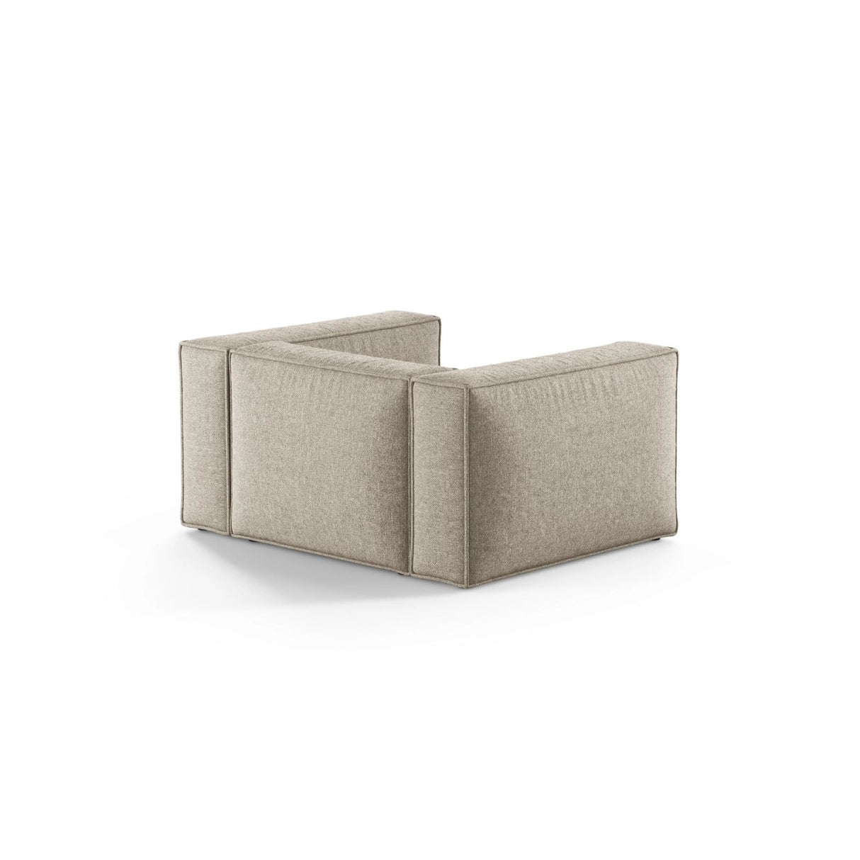 Aveiro Sessel aus Chenille in Dunkelbeige (Eden 4 Beige), 114x90x71 cm von Cosmopolitan Design – Bild 3