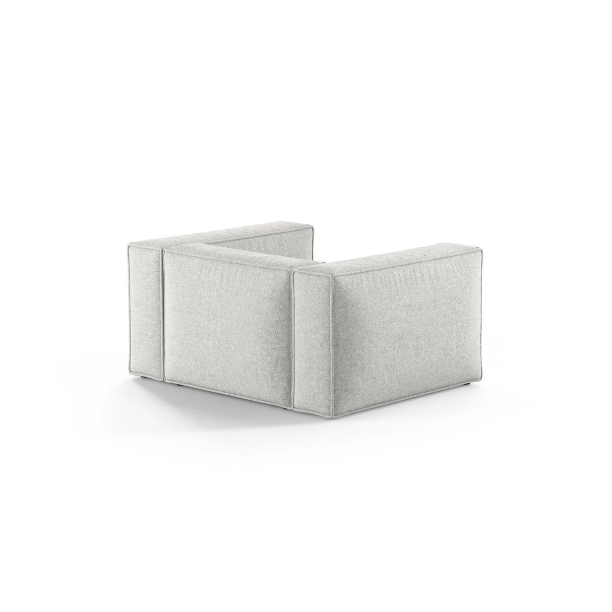 Aveiro Sessel aus Chenille in Silber (Eden 17 Silver), 114x90x71 cm von Cosmopolitan Design – Bild 3