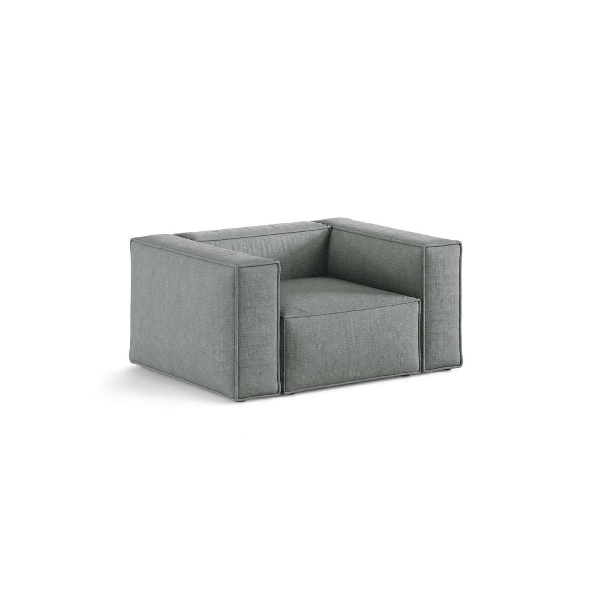 Aveiro Sessel aus Strukturierter Stoff in Grau (Liberty 20), 114x90x71 cm von Cosmopolitan Design – Bild 2