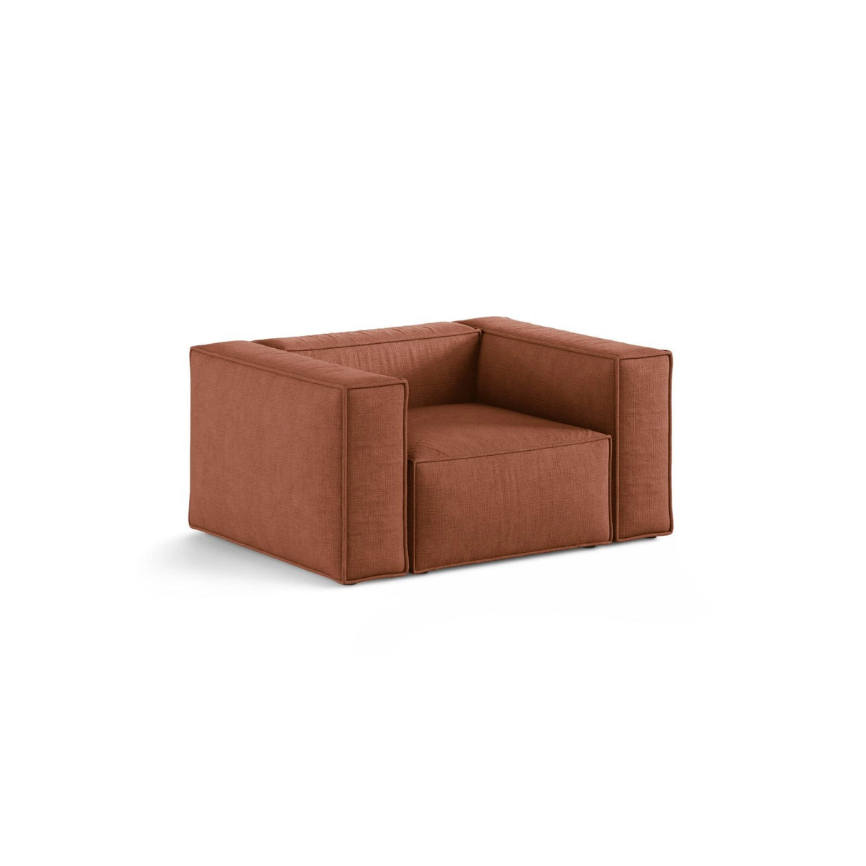 Aveiro Sessel aus Strukturierter Stoff in Ziegelstein (Liberty 9), 114x90x71 cm von Cosmopolitan Design – Bild 2