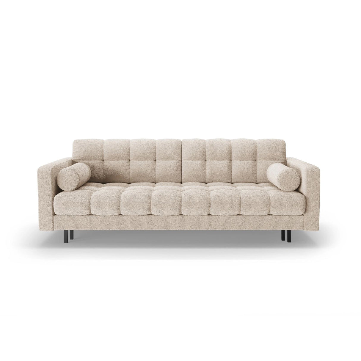 Bali 3-Sitzer Sofa mit Schlaffunktion und Stauraum, aus Boucle in Beige (Baloo 2074), 222x84x105 cm von Cosmopolitan Design – Bild 1