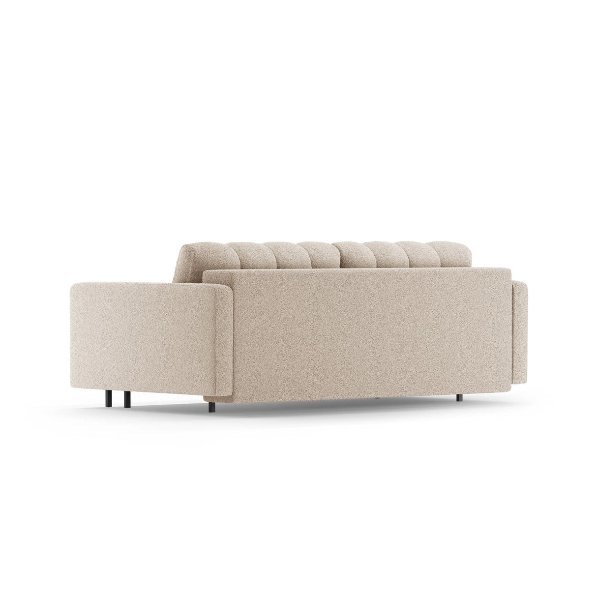 Bali 3-Sitzer Sofa mit Schlaffunktion und Stauraum, aus Boucle in Beige (Baloo 2074), 222x84x105 cm von Cosmopolitan Design – Bild 5