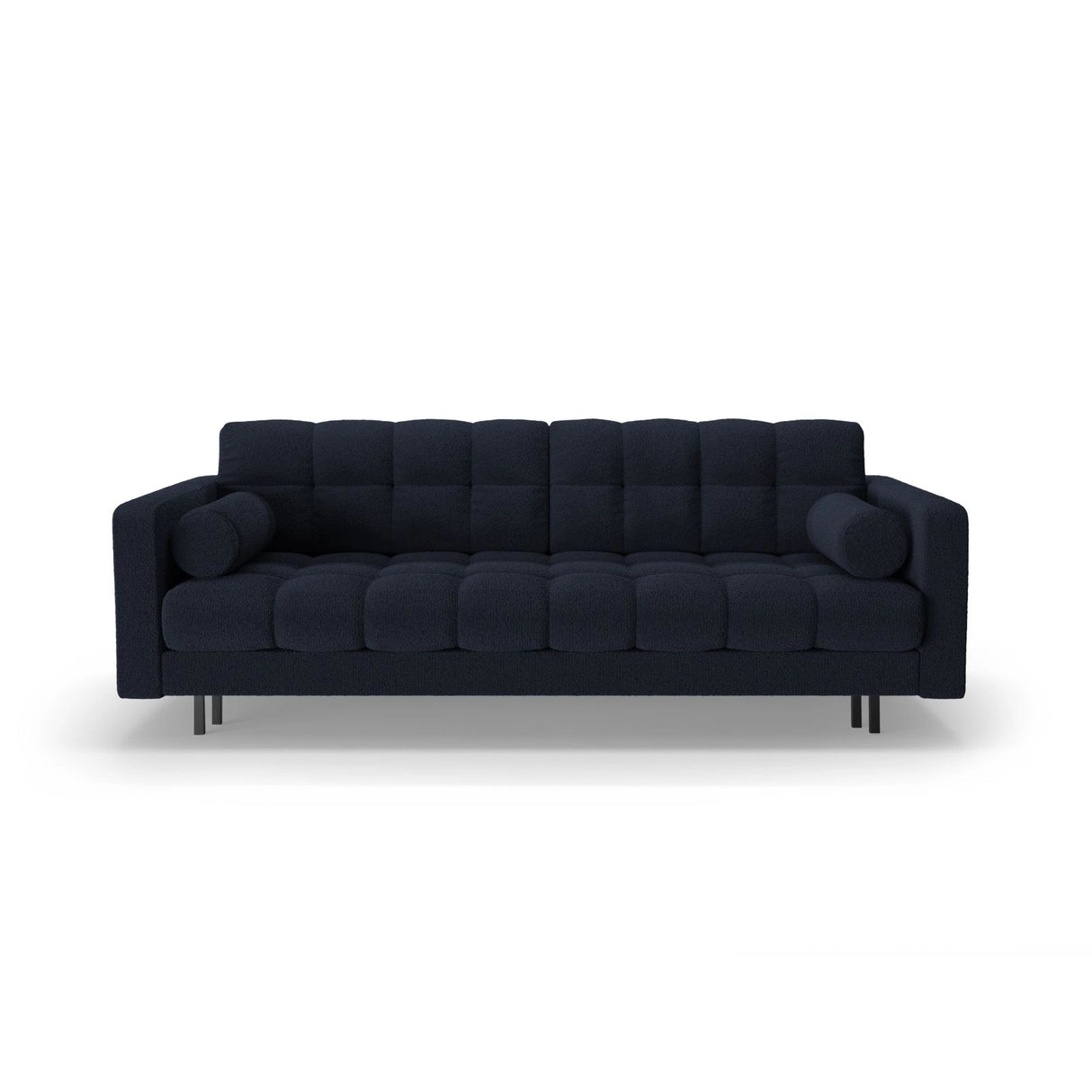 Bali 3-Sitzer Sofa mit Schlaffunktion und Stauraum, aus Boucle in Dunkelblau (Baloo 2088), 222x84x105 cm von Cosmopolitan Design – Bild 1