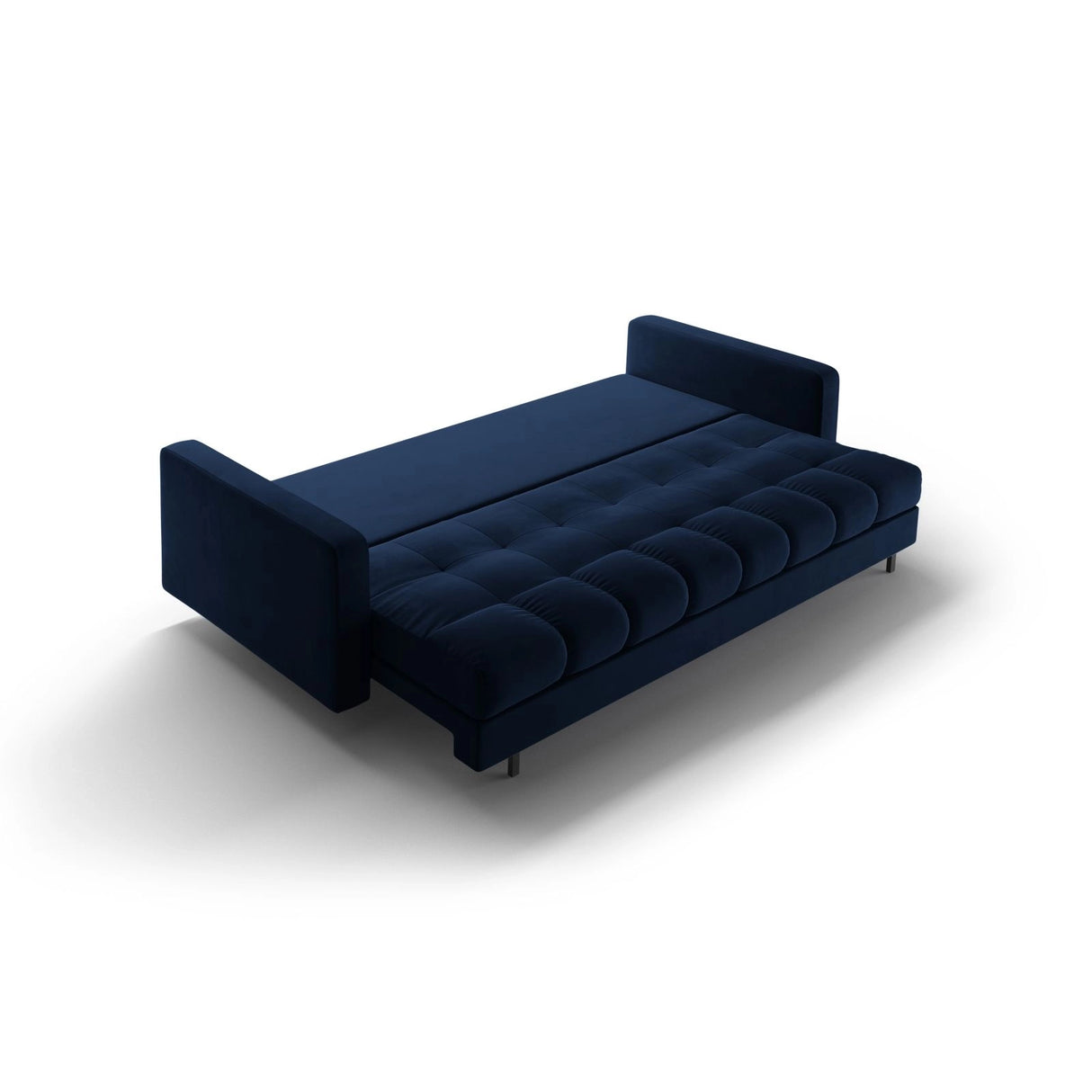 Bali 3-Sitzer Sofa mit Schlaffunktion und Stauraum, aus Samt in Königsblau (Bluvel 86), 222x84x105 cm von Cosmopolitan Design – Bild 6