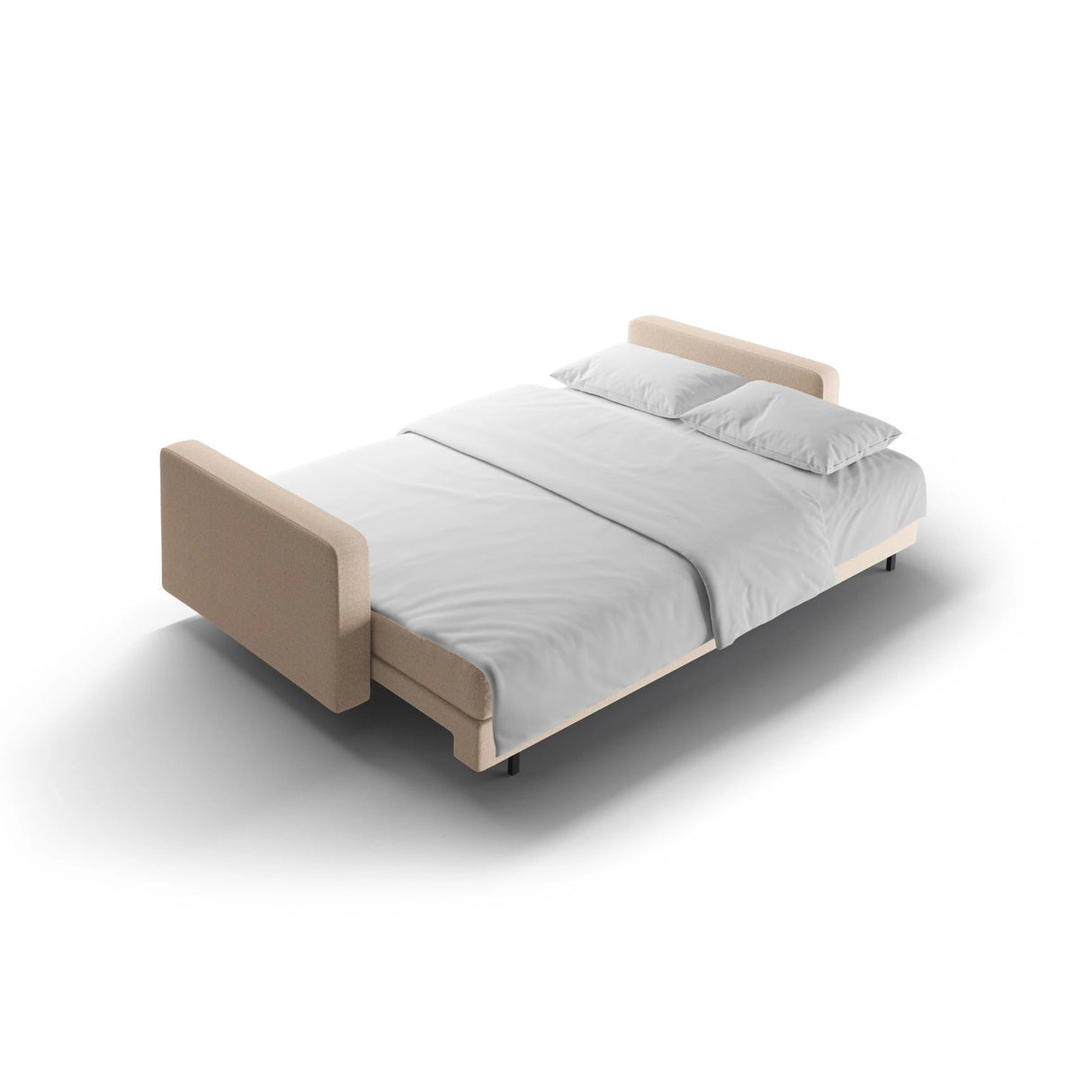 Bali 3-Sitzer Sofa mit Schlaffunktion und Stauraum, aus Strukturierter Stoff in Beige (Neve 04), 222x84x105 cm von Cosmopolitan Design – Bild 7