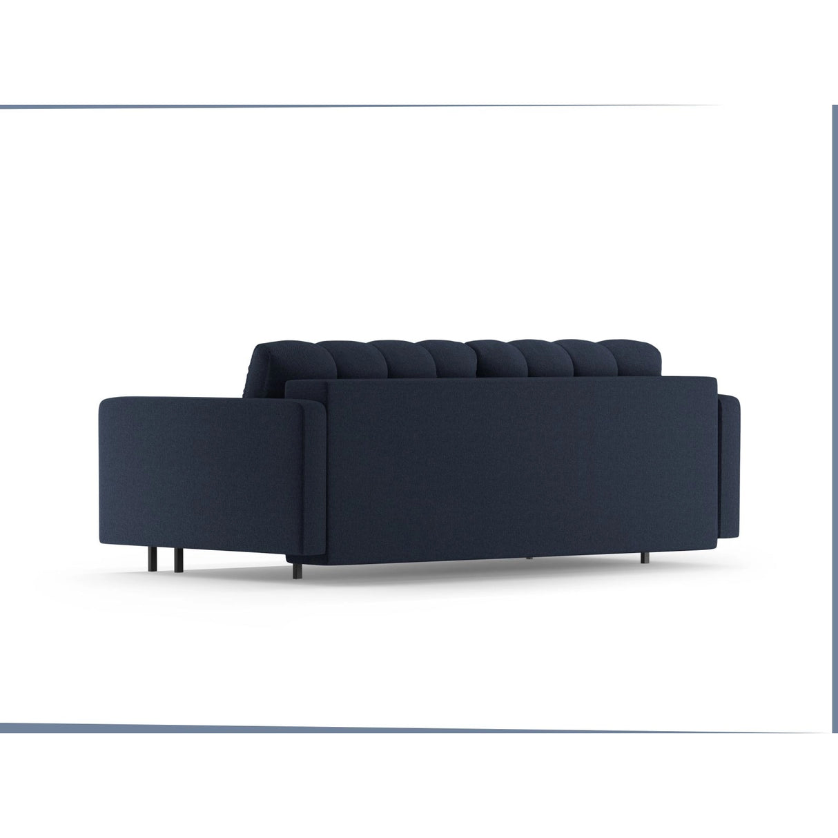 Bali 3-Sitzer Sofa mit Schlaffunktion und Stauraum, aus Strukturierter Stoff in Blau (Neve 77), 222x84x105 cm von Cosmopolitan Design – Bild 5
