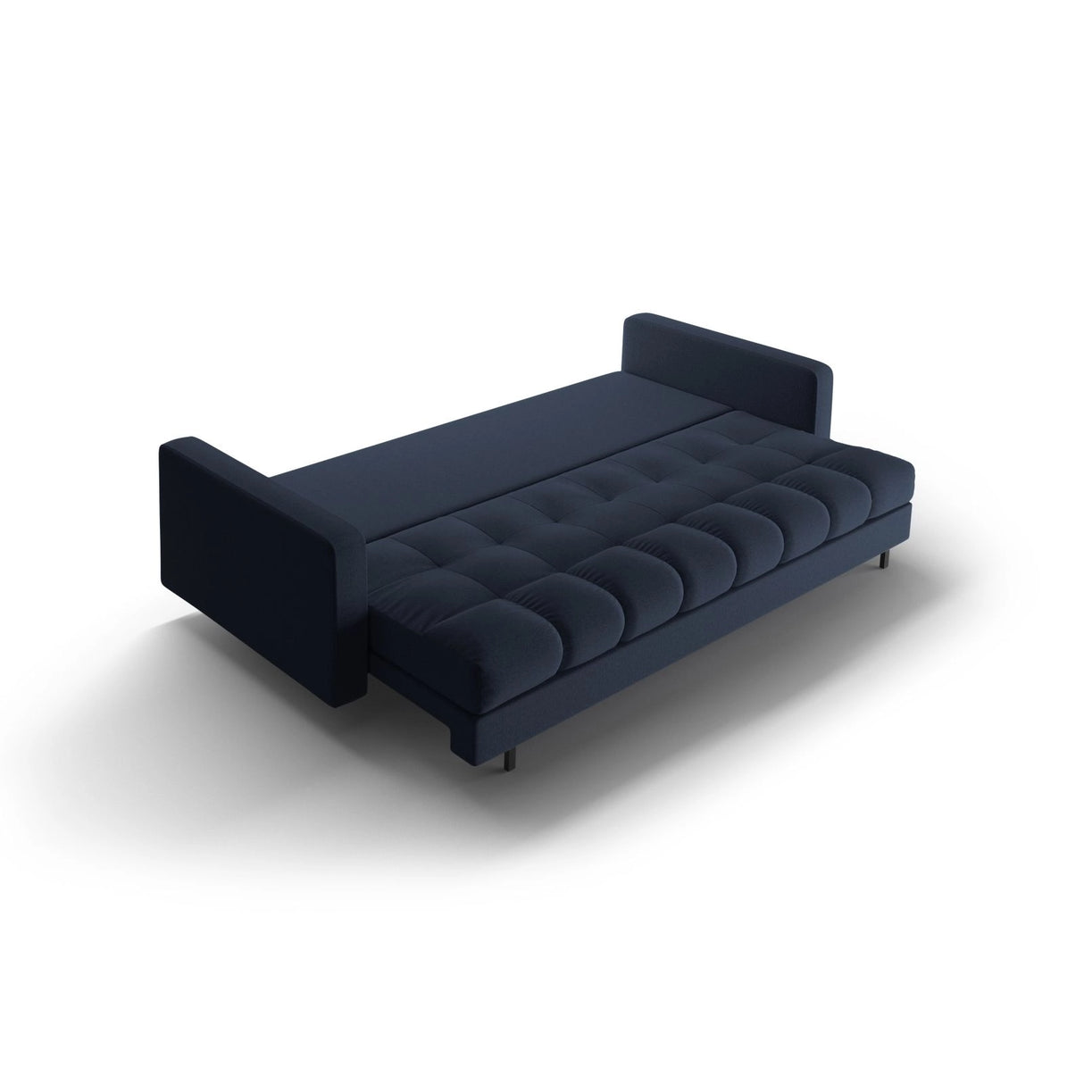Bali 3-Sitzer Sofa mit Schlaffunktion und Stauraum, aus Strukturierter Stoff in Blau (Neve 77), 222x84x105 cm von Cosmopolitan Design – Bild 6