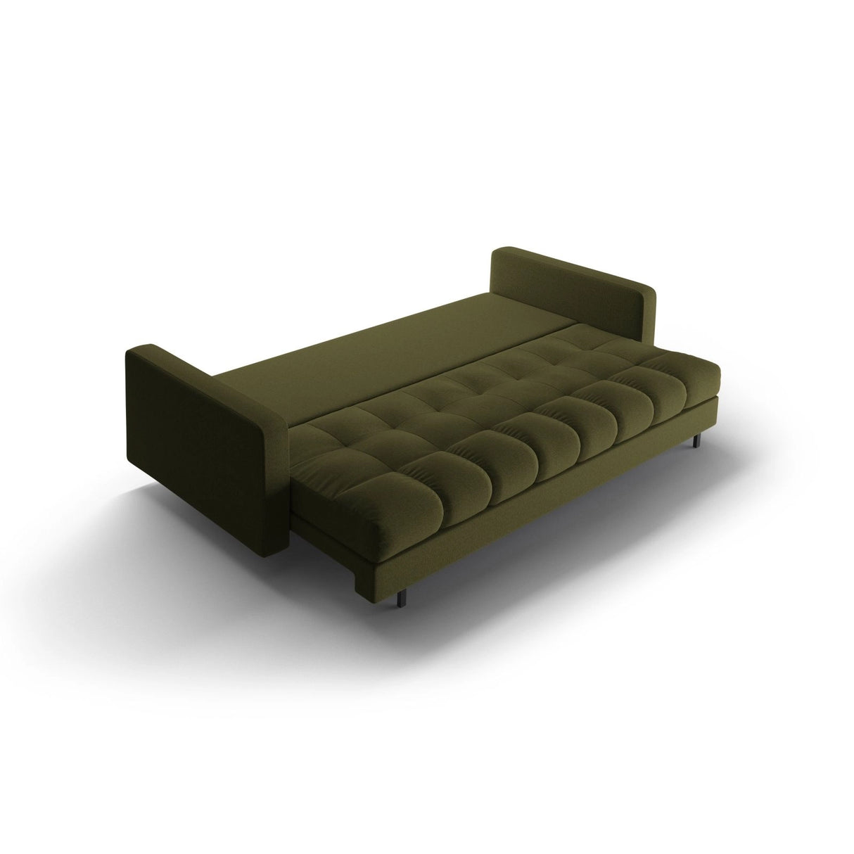 Bali 3-Sitzer Sofa mit Schlaffunktion und Stauraum, aus Strukturierter Stoff in Grün (Neve 39), 222x84x105 cm von Cosmopolitan Design – Bild 6