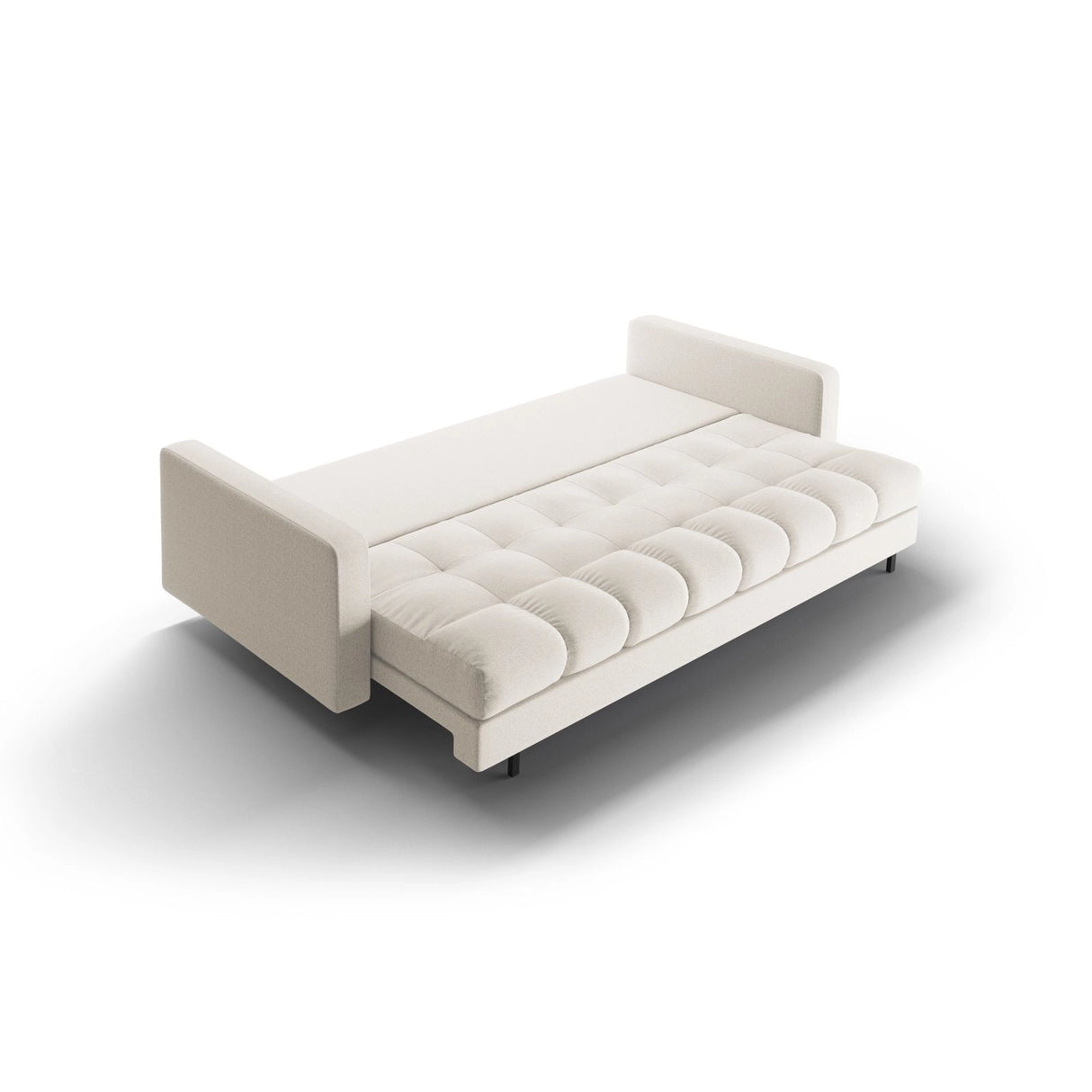 Bali 3-Sitzer Sofa mit Schlaffunktion und Stauraum, aus Strukturierter Stoff in Hellbeige (Neve 02), 222x84x105 cm von Cosmopolitan Design – Bild 6