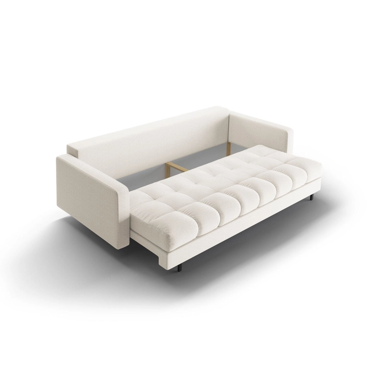 Bali 3-Sitzer Sofa mit Schlaffunktion und Stauraum, aus Strukturierter Stoff in Hellbeige (Neve 02), 222x84x105 cm von Cosmopolitan Design – Bild 8