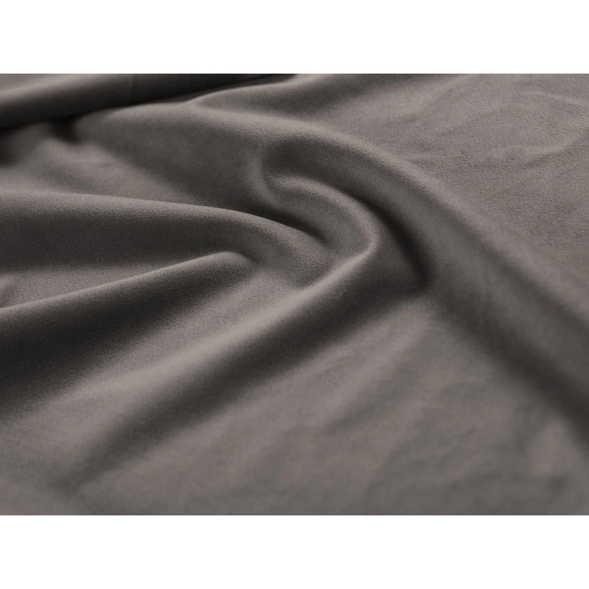 Bali 7-Sitzer Panorama Ecksofa, Rechte Seite, aus Samt in Hellgrau (Bluvel 13), Beine aus Schwarzes Metall, 327x256x75 cm von Cosmopolitan Design – Bild 6