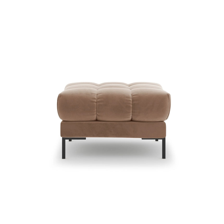 Bali Pouf aus Samt in Beige (Bluvel 28), 60x60x41 cm von Cosmopolitan Design – Bild 4