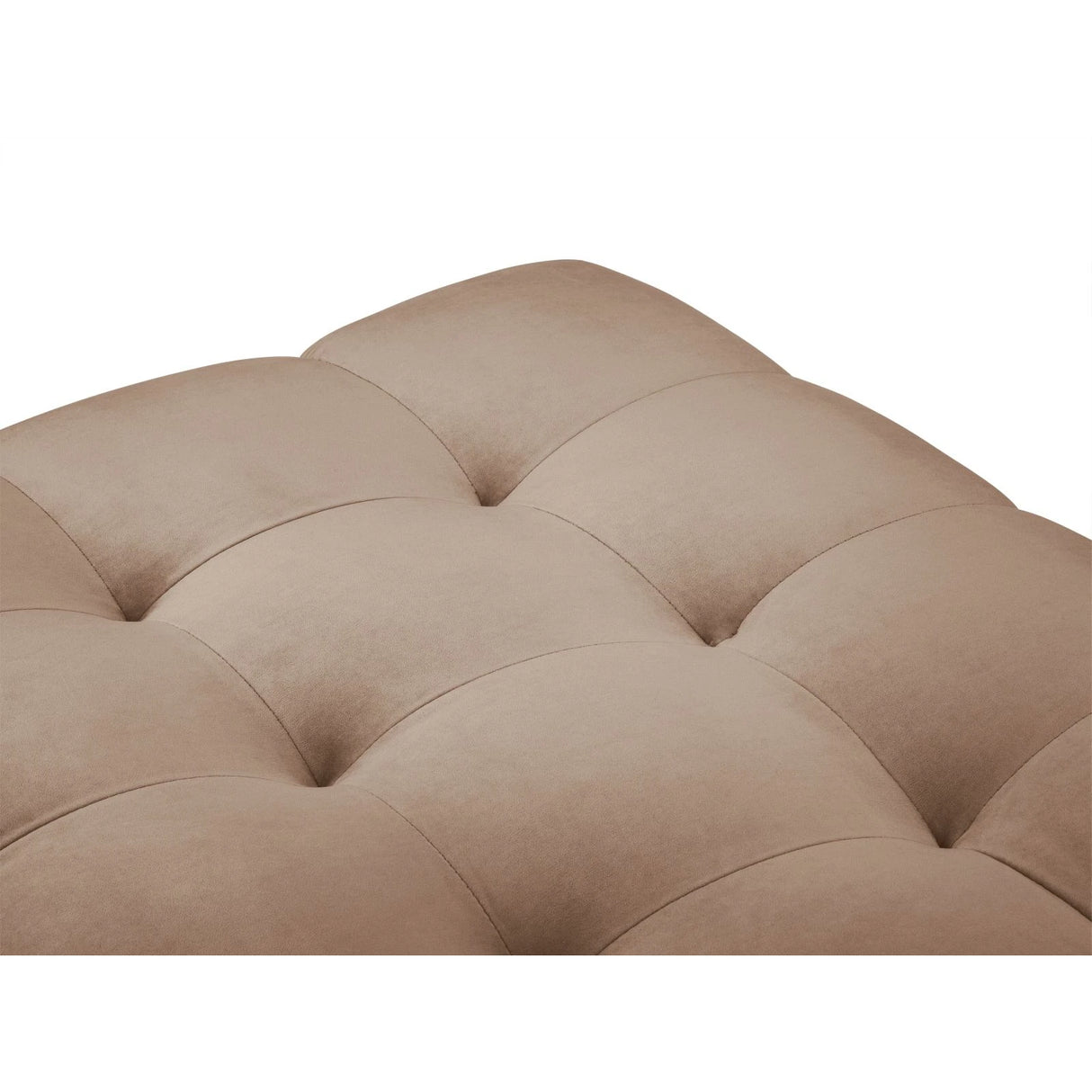 Bali Pouf aus Samt in Beige (Bluvel 28), 60x60x41 cm von Cosmopolitan Design – Bild 5